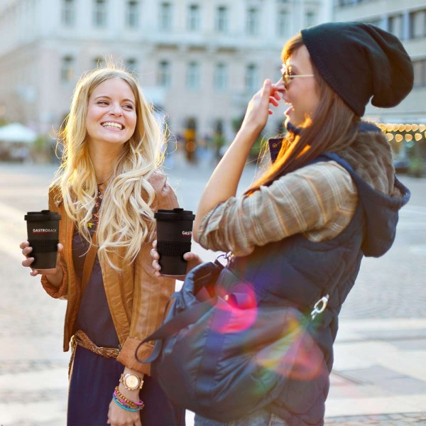 Coffee to Go Becher aus Porzellan 0,4 L