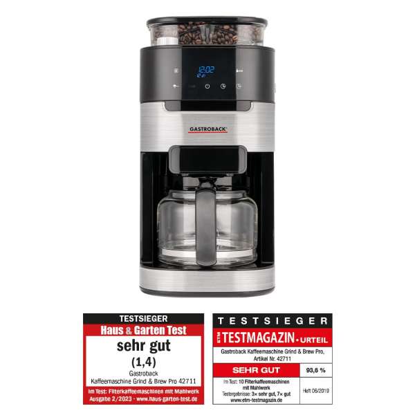 GASTROBACK® Filterkaffeemaschine - 42711 Kaffeemaschine Grind & Brew Pro