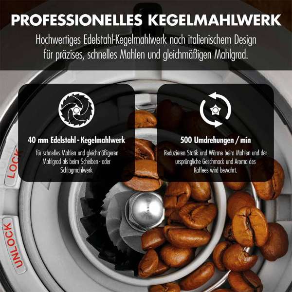 GASTROBACK® Kaffeemühle - 42644 - Design Kaffeemühle Pro Touch 30