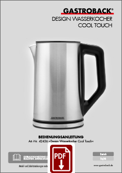 42436 - Design Wasserkocher Cool Touch - BDA