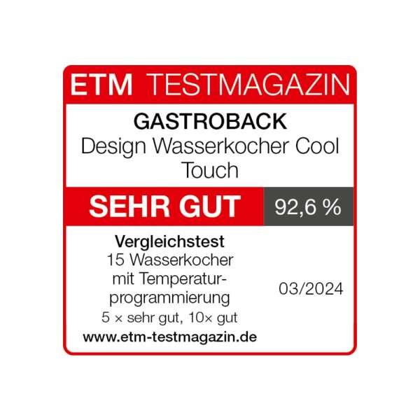 GASTROBACK® Wasserkocher - 42436 - Design Wasserkocher Cool Touch