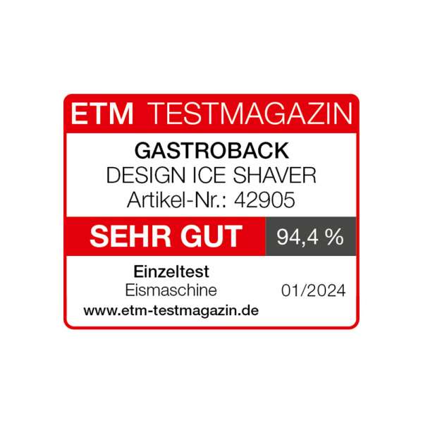 GASTROBACK® Ice-Shaver - Slushy-Maker - Eismaschine - Eiskratzer - 42905 - Design Ice Shaver
