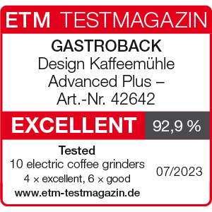 GASTROBACK® Coffee Grinder - 42642 - Design Coffee Grinder Advanced Plus GASTROBACK® Coffee Grinder - 42642 - Design Coffee Grinder Advanced Plus
