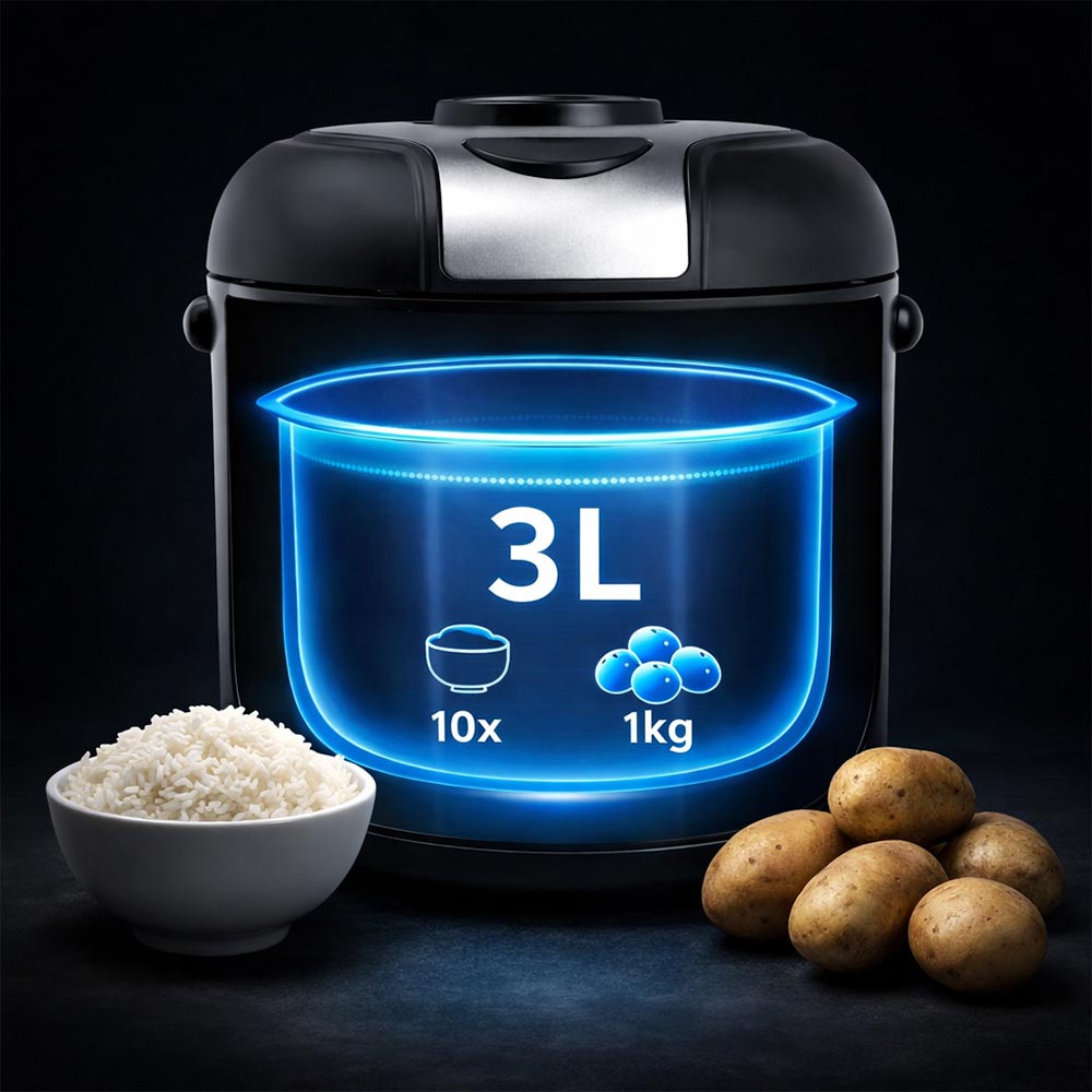 GASTROBACK® Reiskocher - 42519 - Reiskocher RiceControl Low Carb & Steam 3 L