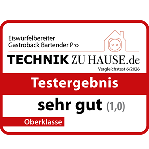 TESTSIEGER Eiswürfelbereiter - GASTROBACK® Eiswürfelbereiter Bartender Pro 41143 - Technik zu Hause 6/2026 TESTSIEGER Eiswürfelbereiter - GASTROBACK® Eiswürfelbereiter Bartender Pro 41143 - Technik zu Hause 6/2026