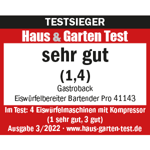 TESTSIEGER Eiswürfelbereiter - GASTROBACK® Eiswürfelbereiter Bartender Pro 41143 - Haus und Garten Test 2022 TESTSIEGER Eiswürfelbereiter - GASTROBACK® Eiswürfelbereiter Bartender Pro 41143 - Haus und Garten Test 2022
