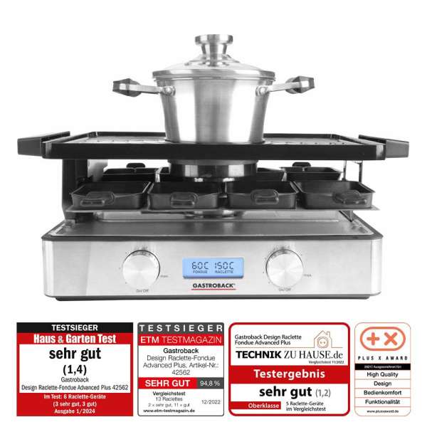 GASTROBACK® Raclette - Design Raclette Fondue Advanced Plus - 42562