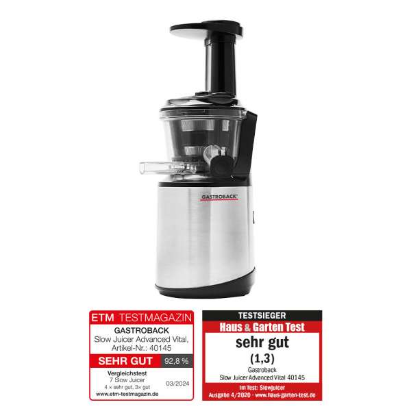 GASTROBACK® Entsafter - 40145 - Slow Juicer Advanced Vital