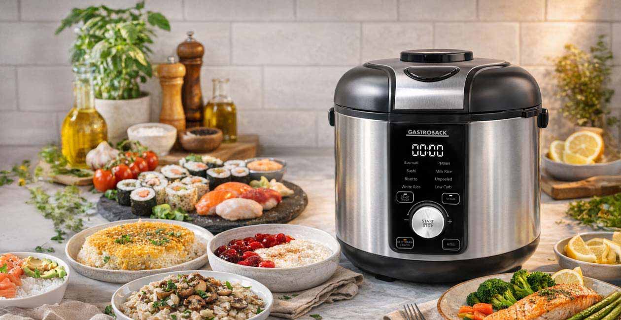 GASTROBACK® Reiskocher - 42519 - Reiskocher RiceControl Low Carb & Steam 3 L GASTROBACK® Reiskocher - 42519 - Reiskocher RiceControl Low Carb & Steam 3 L
