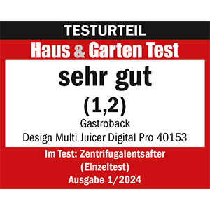 GASTROBACK® Entsafter - 40153 - Design Multi Juicer Digital Pro - Haus & Garten Test 1/2024 GASTROBACK® Entsafter - 40153 - Design Multi Juicer Digital Pro - Haus & Garten Test 1/2024