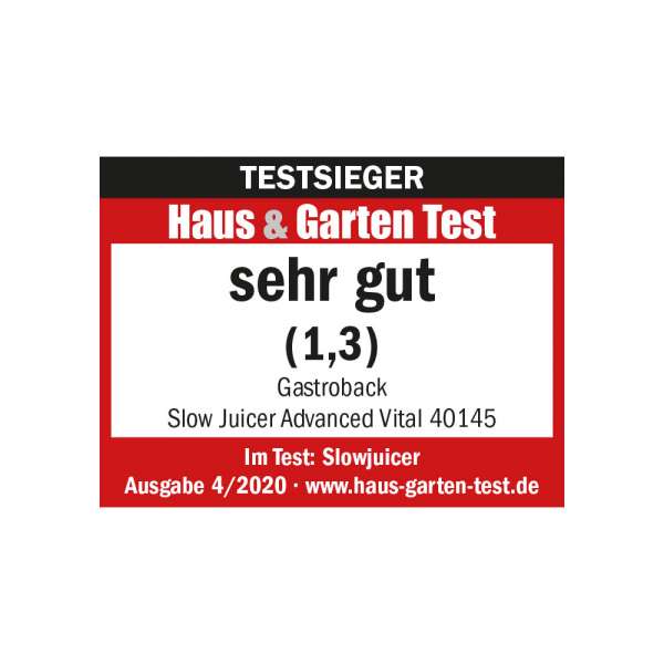 GASTROBACK® Entsafter - 40145 - Slow Juicer Advanced Vital