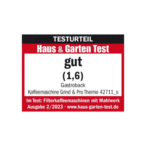 GASTROBACK® Filterkaffeemaschine - 42711_S Kaffeemaschine Grind & Brew Pro Thermo