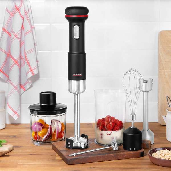 GASTROBACK Stabmixer - 40982 - Kabelloser Design Stabmixer Set 5 in 1