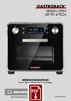 42815 - Design Ofen Air Fry & Pizza - Bedienungsanleitung - deutsch 42815 - Design Ofen Air Fry & Pizza - Bedienungsanleitung - deutsch
