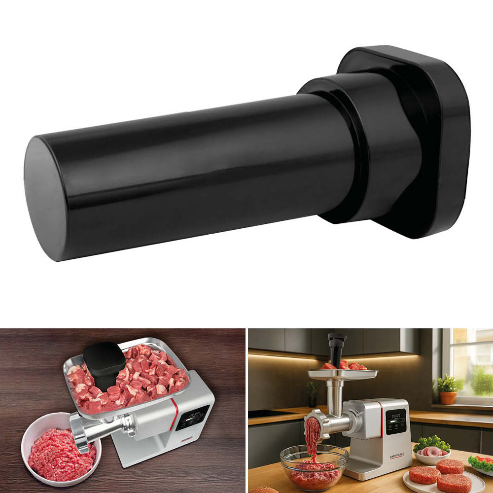 GASTROBACK® Mincer - 41410 - Design Mincer 6-in-1 Power Pro #10 - Pusher for easy and safe filling of meat and ingredients into the feed chute. Ensures consistent feeding and comfortable handling. GASTROBACK® Mincer - 41410 - Design Mincer 6-in-1 Power Pro #10 - Pusher for easy and safe filling of meat and ingredients into the feed chute. Ensures consistent feeding and comfortable handling.