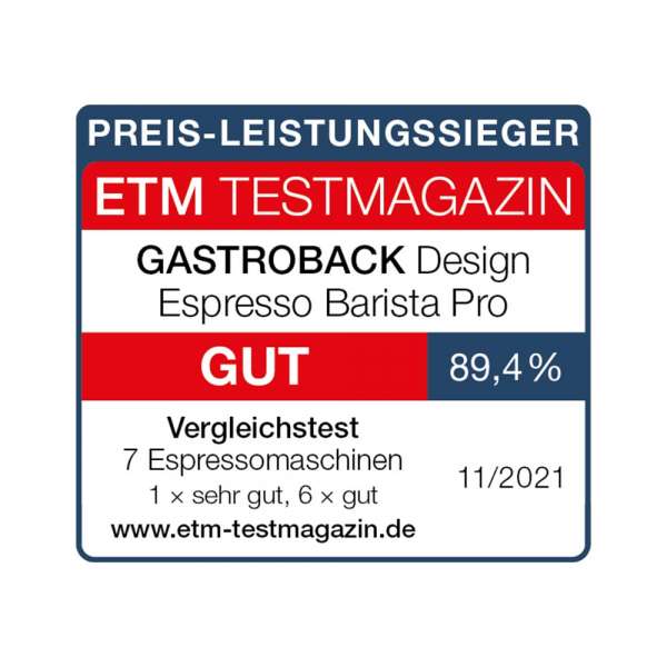 GASTROBACK® Siebträgermaschine - 42616 - Design Espresso Barista Pro