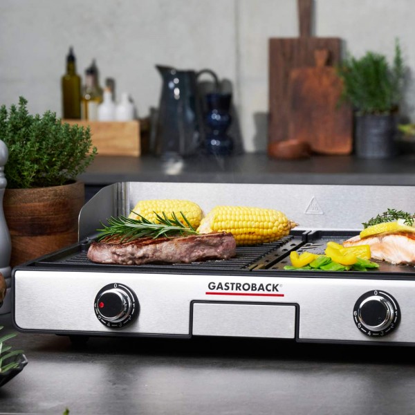 GASTROBACK® Tischgrill - 42524 Design Tischgrill Plancha & BBQ