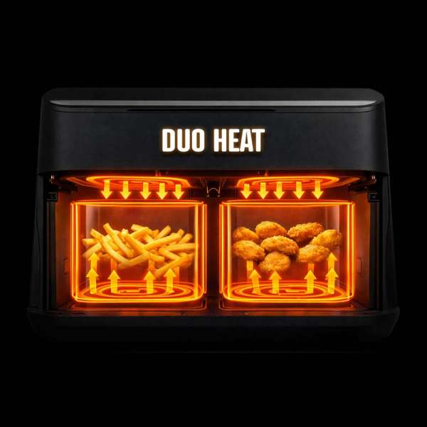 Multi-Heissluftfritteuse Duo Family 9 L