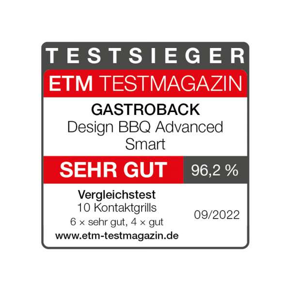 GASTROBACK® Kontaktgrill - 42542 Design BBQ Advanced Smart