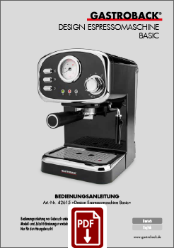 42615 - Design Espressomaschine Basic - BDA