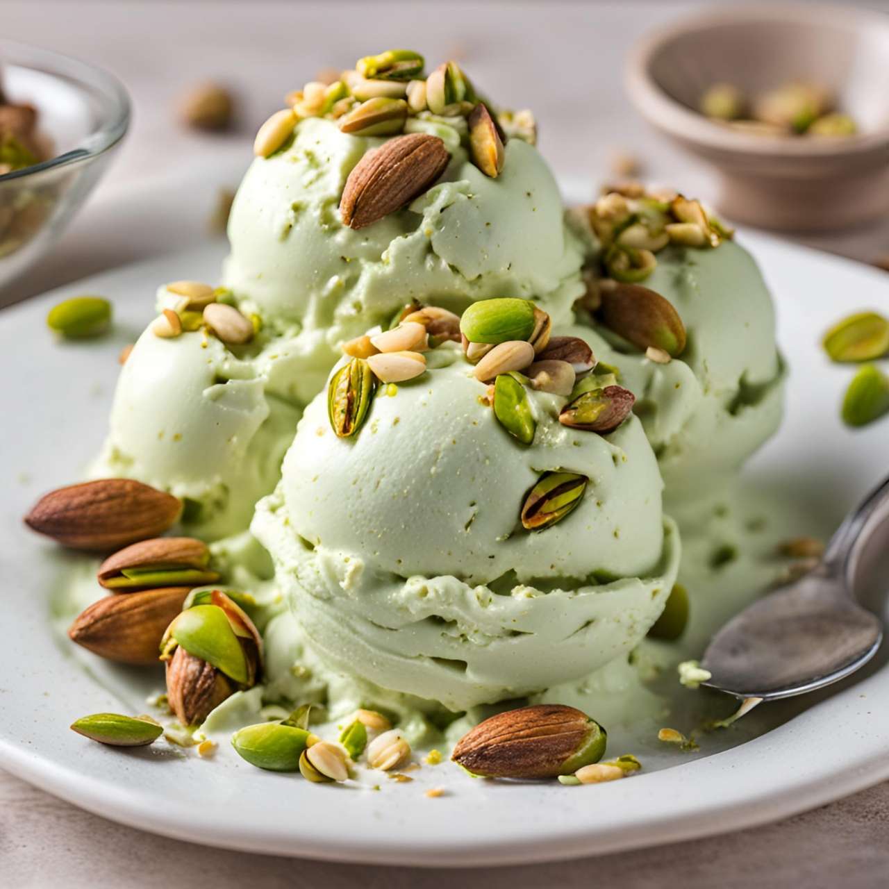 Pistachio Ice Cream | Ice cream recipe for ice cream machines