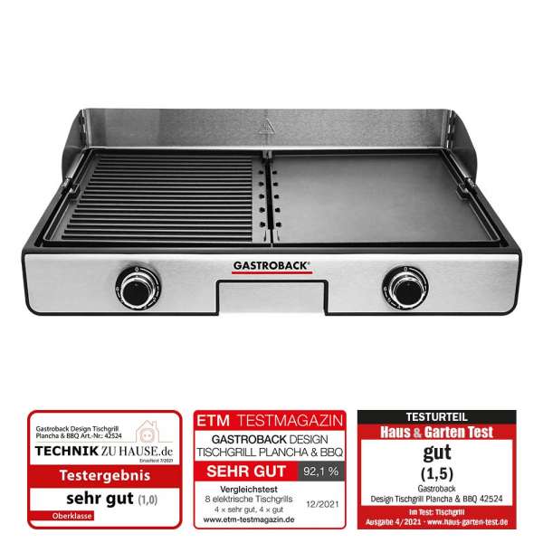 GASTROBACK® Tischgrill - 42524 Design Tischgrill Plancha & BBQ