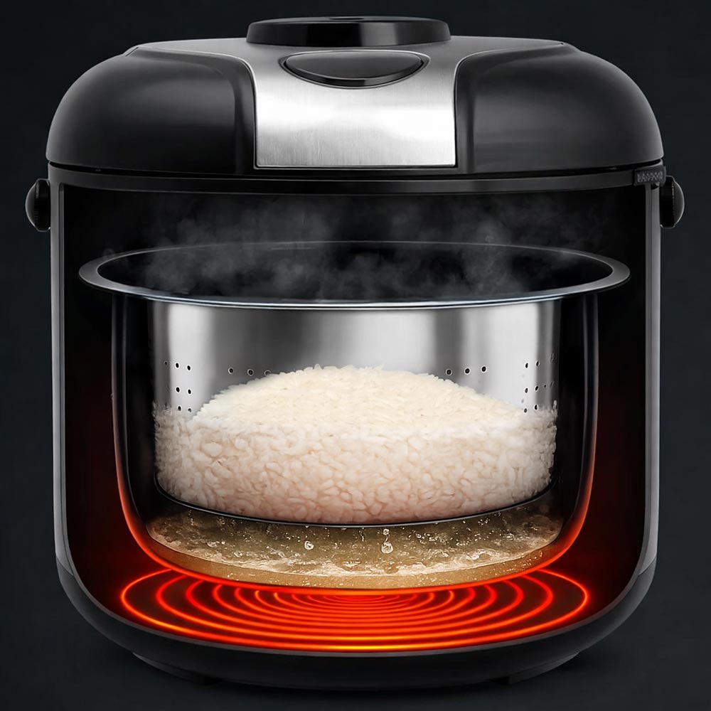 GASTROBACK® Reiskocher - 42519 - Reiskocher RiceControl Low Carb & Steam 3 L