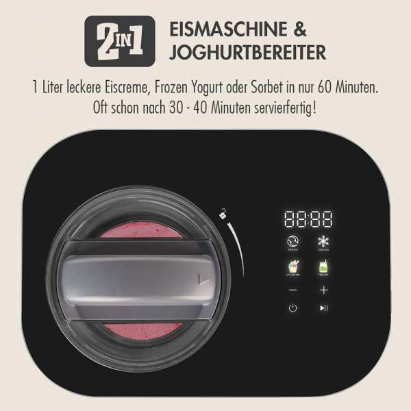 Gastroback Mini Gelateria – 2-in-1 Kompressor Eismaschine & Joghurtbereiter