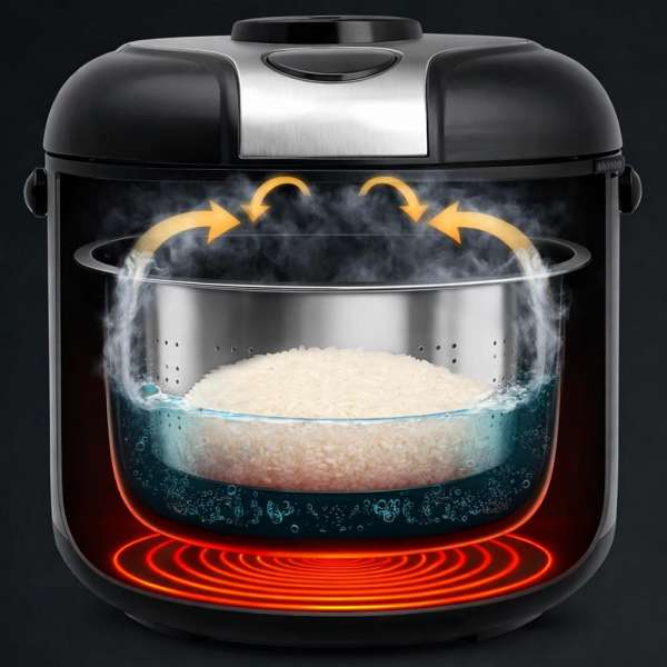 Reiskocher RiceControl low carb & steam 3 L