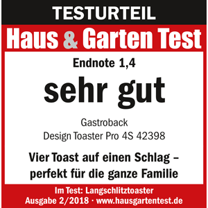 GASTROBACK® Design Toaster Pro 4S 42398 - Haus und Garten Test 2018 GASTROBACK® Design Toaster Pro 4S 42398 - Haus und Garten Test 2018
