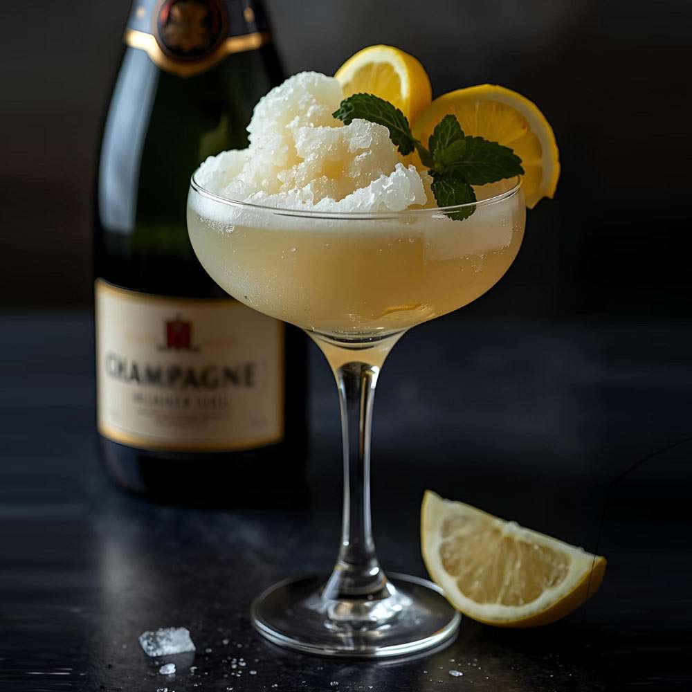 Champagner-Zitronen-Slush