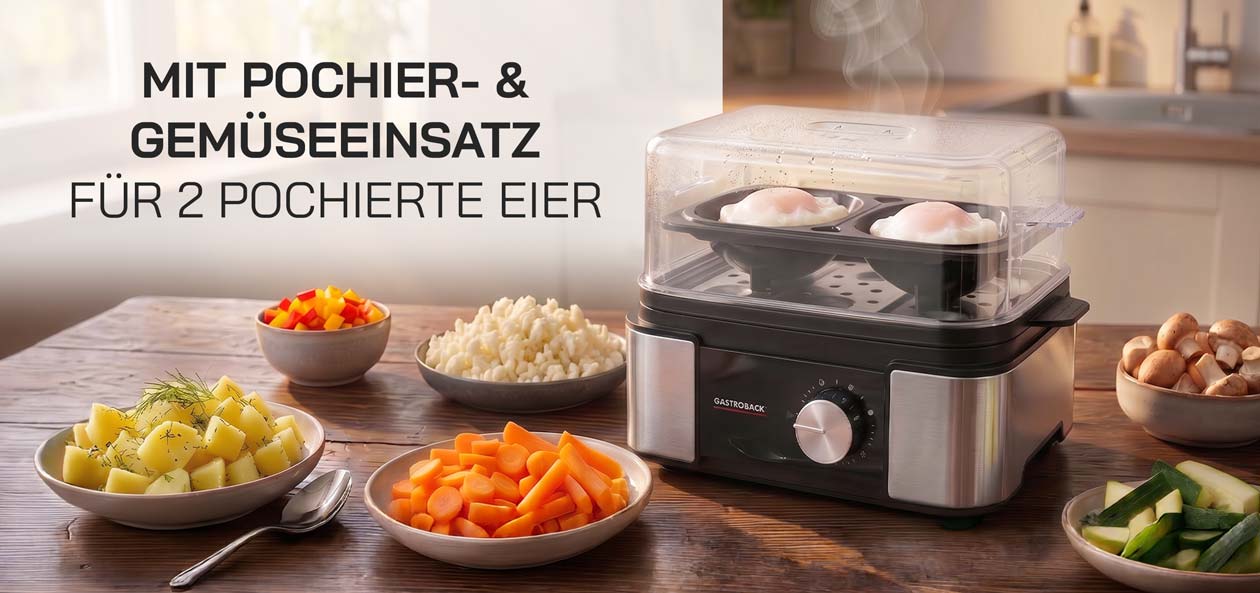 GASTROBACK® Eierkocher - 42803 - Smarter Eierkocher EasyCook 6