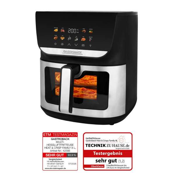 Multi-Heissluftfritteuse Heat & Crisp Family 8 L