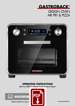 42815 - Design Oven Air Fry & Pizza - Instruction manual - english 42815 - Design Oven Air Fry & Pizza - Instruction manual - english