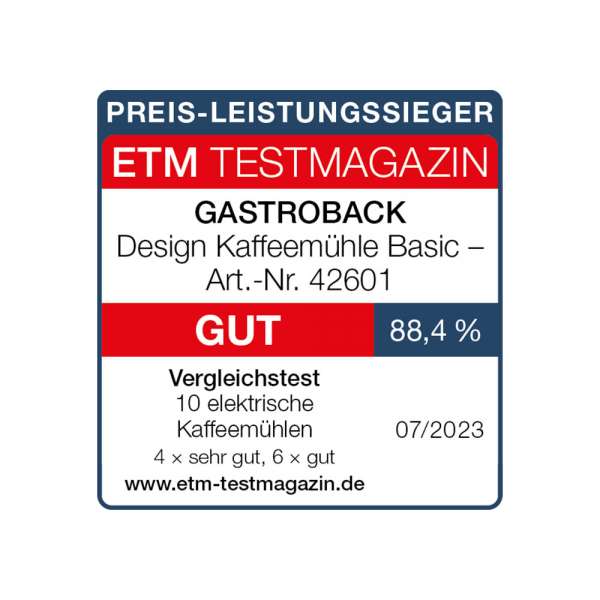 GASTROBACK® Kaffeemühle - 42601 - Design Kaffeemühle Basic