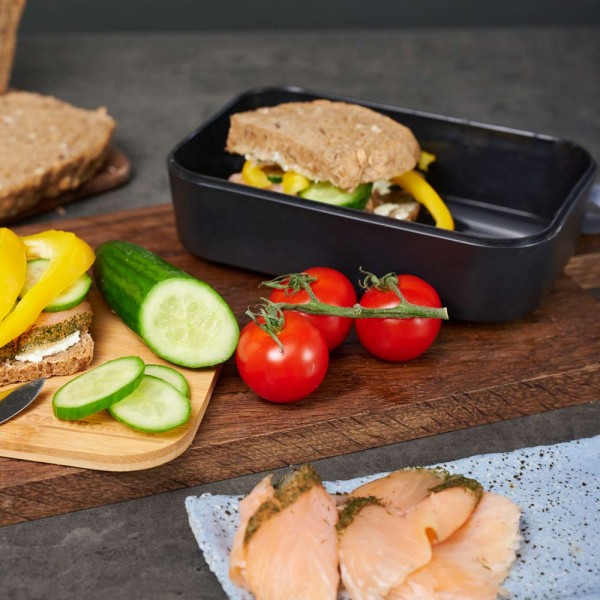 Gastroback Lunchbox schwarz, mit Bambusdeckel